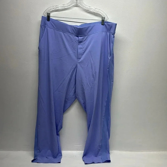 Athleta Brooklyn Ankle Pant Lightweight Straight Leg Pockets Purple Plus Size 20 - Picture 2 of 9